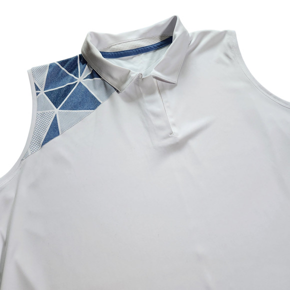 Slazenger Golf sleeveless polo top white geometric print size XXL - Picture 2 of 9